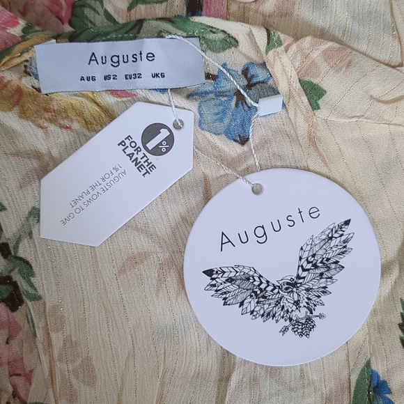 New auguste delilah maxi dress natural bloom 6 XS - Picture 14 of 16